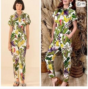 Farm Rio Leaf Jumpsuit